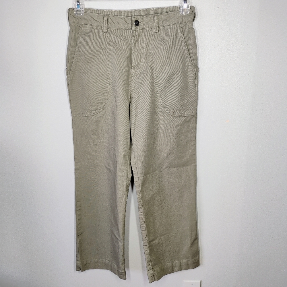 Patagonia‎ Stand Up Cropped Pants Womens 4 Shale Beige Organic Cotton Outdoors